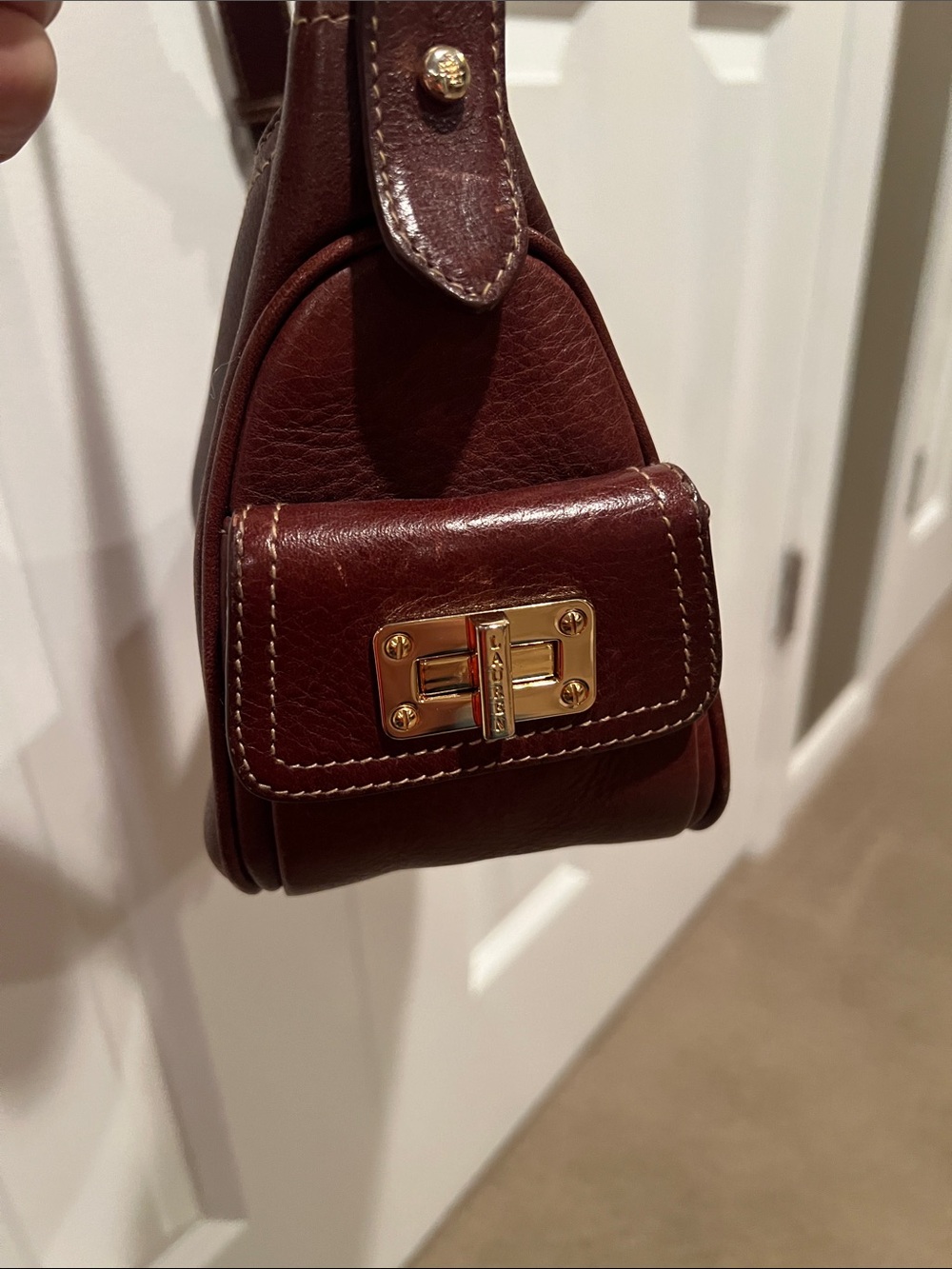 Ralph Lauren Dark Brown Leather Hobo Shoulder Bag - Picture 2 of 5